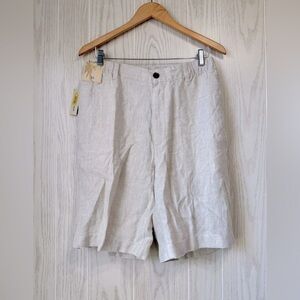 Caribbean Men’s Linen Shorts Light Beige Size 34 NWT